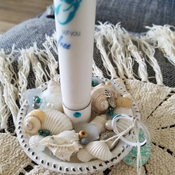 (1) BEach Crab Timer Candle w Shell Holder - Picture 5 of 5